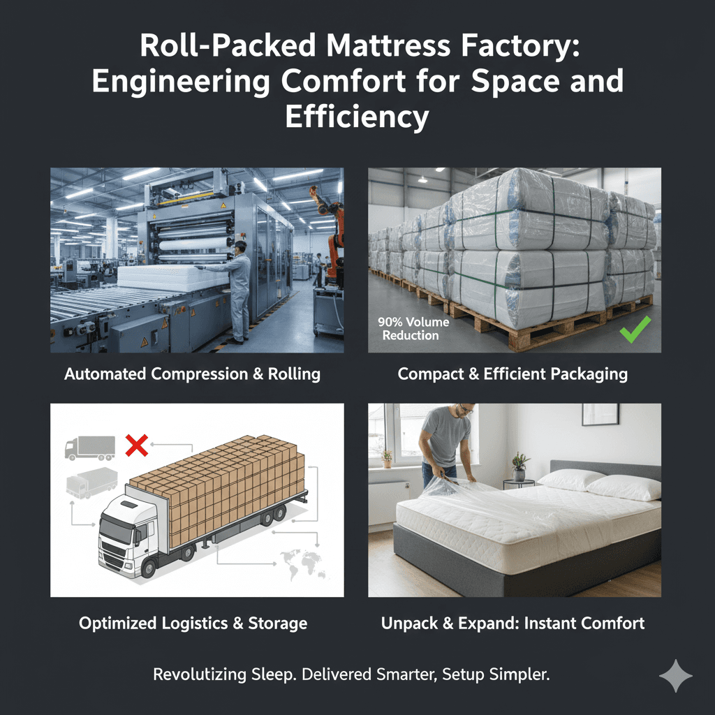 Roll-Packed Mattress Factory: Engineering Comfort for Space and Efficiency